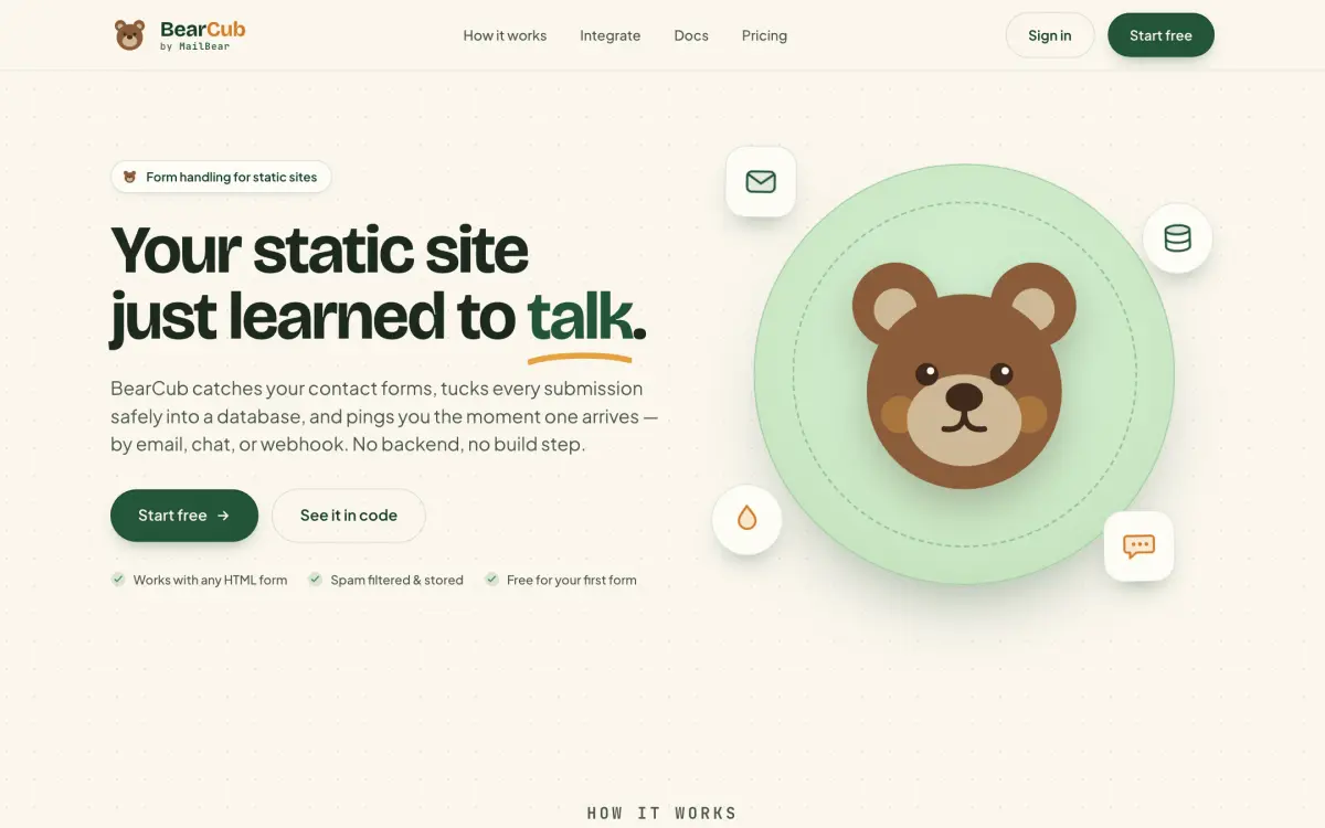 BearCub website