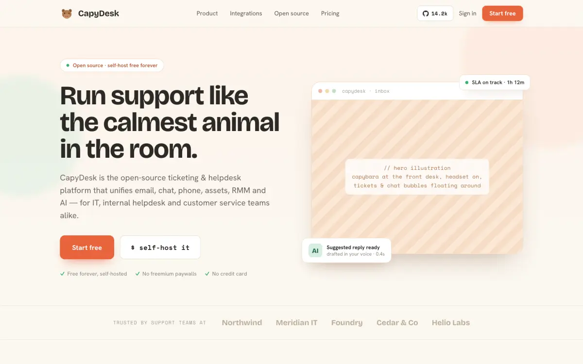 CapyDesk website